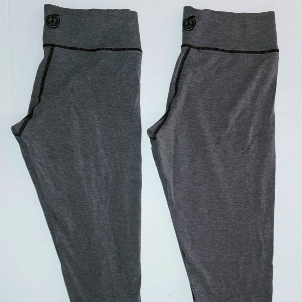 Green Apple Active Yoga Leggings Gray Medium